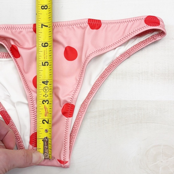 SOLID & STRIPED The RACHEL Bottom Pink Red Dot NWT - Picture 11 of 14